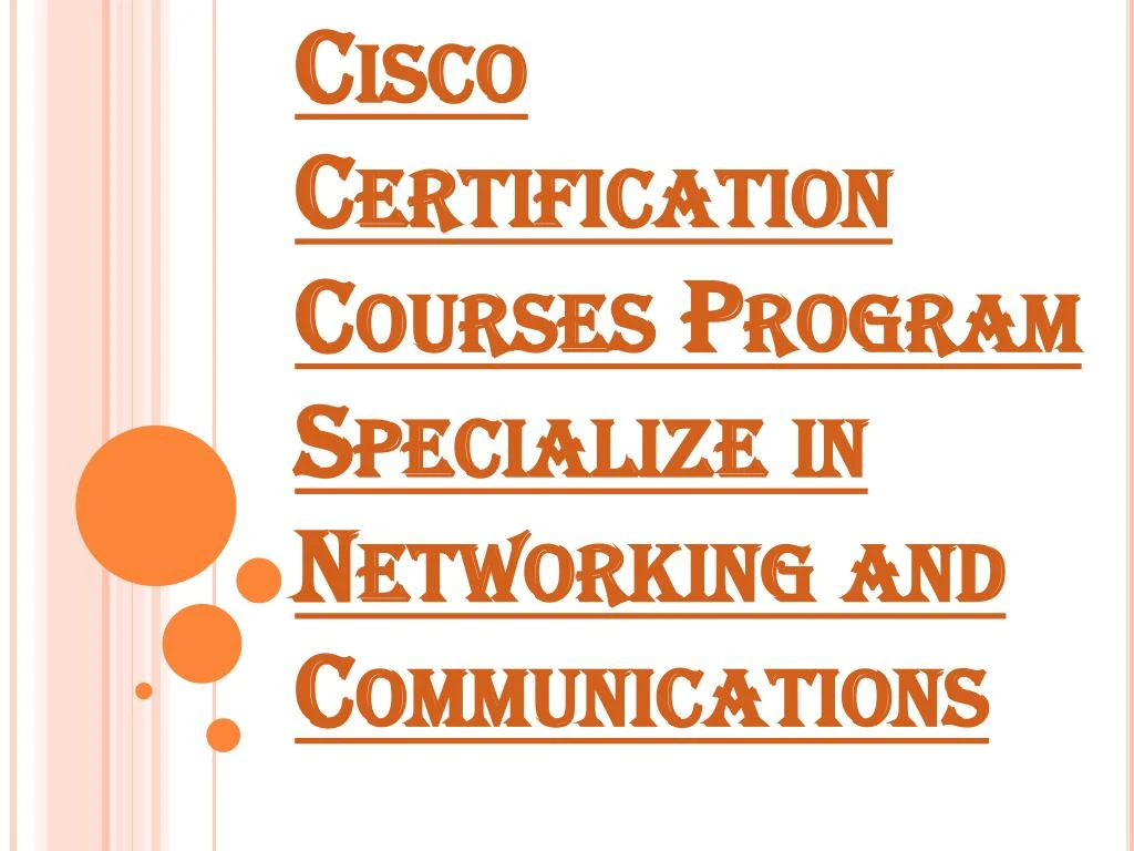 cisco certification courses program specialize in networking and communications
