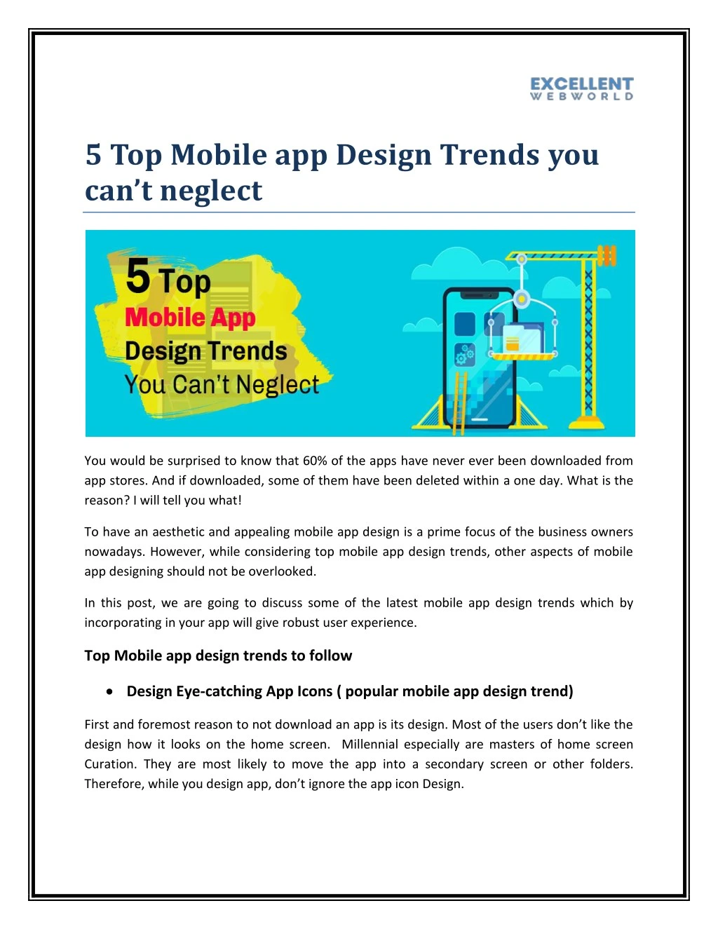 5 top mobile app design trends you can t neglect