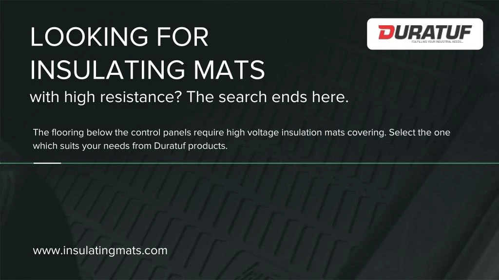 looking for insulating mats with high resistance the search ends here