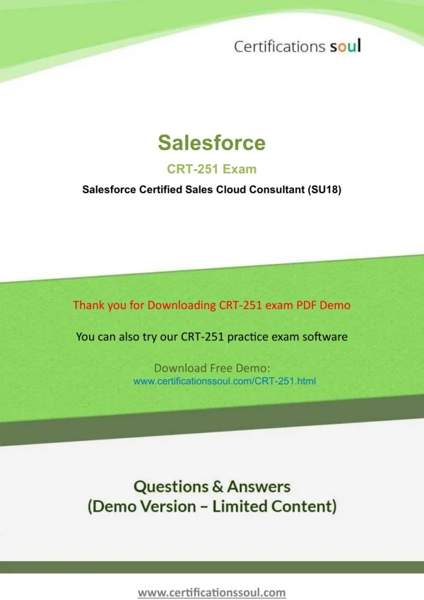 Salesforce Certified Sales Cloud Consultant Salesforce Real Exam Q&A Updated 2017