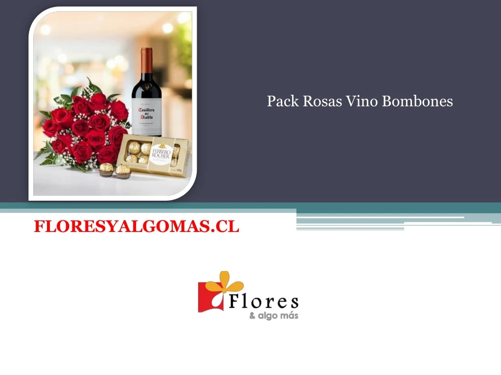 pack rosas vino bombones