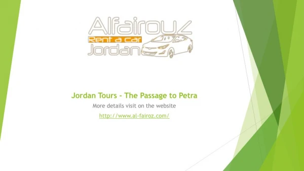 Jordan Tours - The Passage to Petra