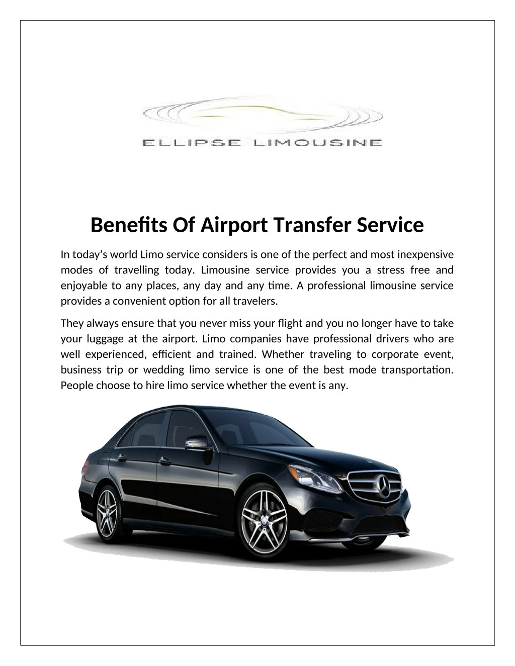 benefits of airport transfer service