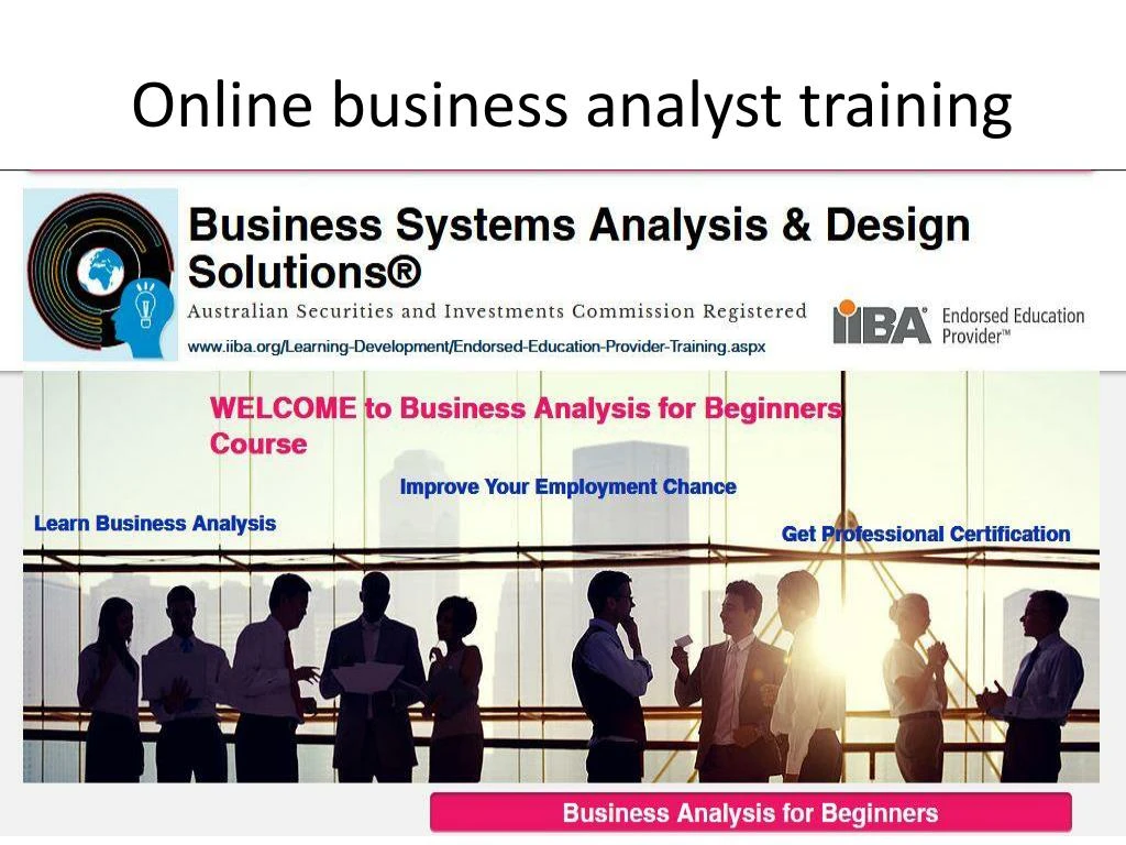 online business analyst training