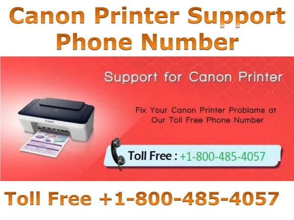 Canon Printer Support Number 1800-485-4057
