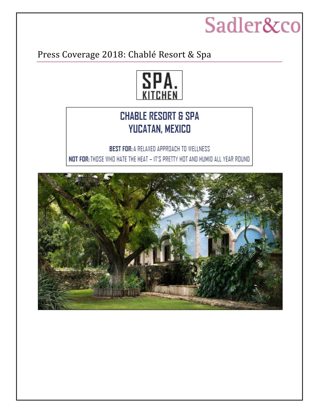 press coverage 2018 chable resort spa