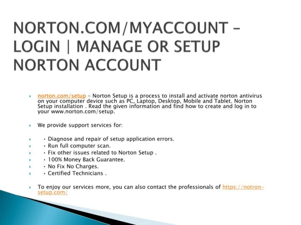 norton com myaccount login manage or setup norton account
