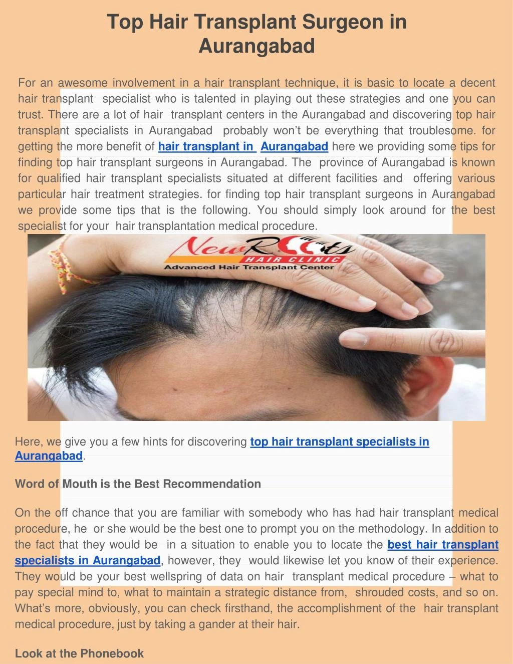 top hair transplant surgeon in aurangabad