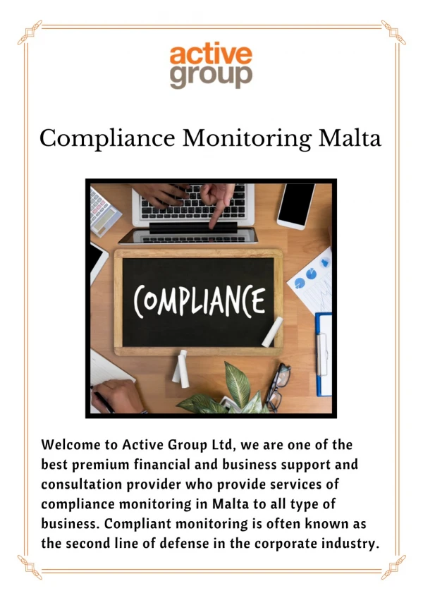 Compliance Monitoring Malta