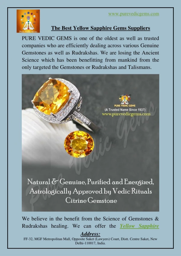 The Best Yellow Sapphire Gems Suppliers