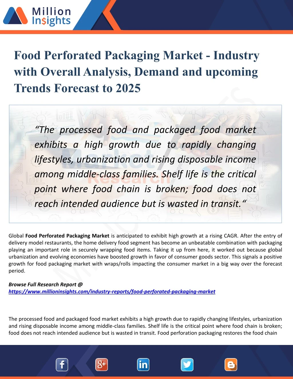 food perforated packaging market industry with