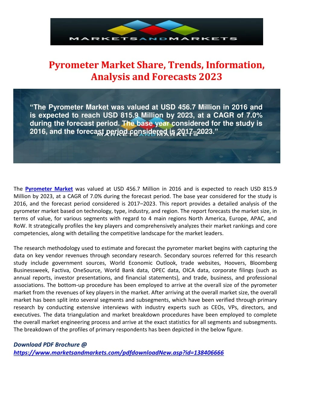 pyrometer market share trends information