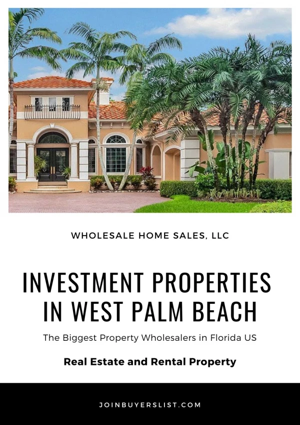 Investment Properties In West Palm Beach