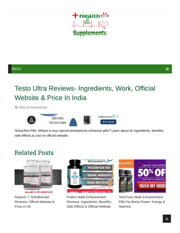 Testo Ultra Reviews & Benefits