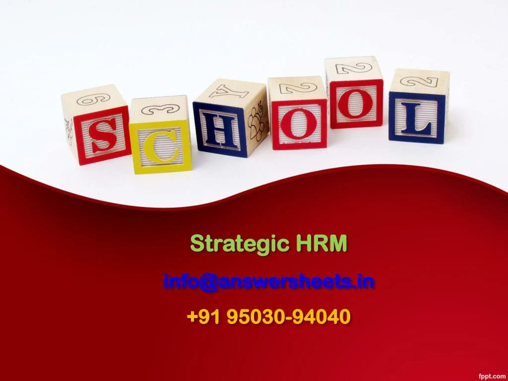 strategic hrm info@answersheets in 91 95030 94040