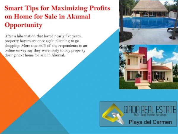 Smart Tips for Maximizing Profits on Home for Sale in Akumal Opportunity