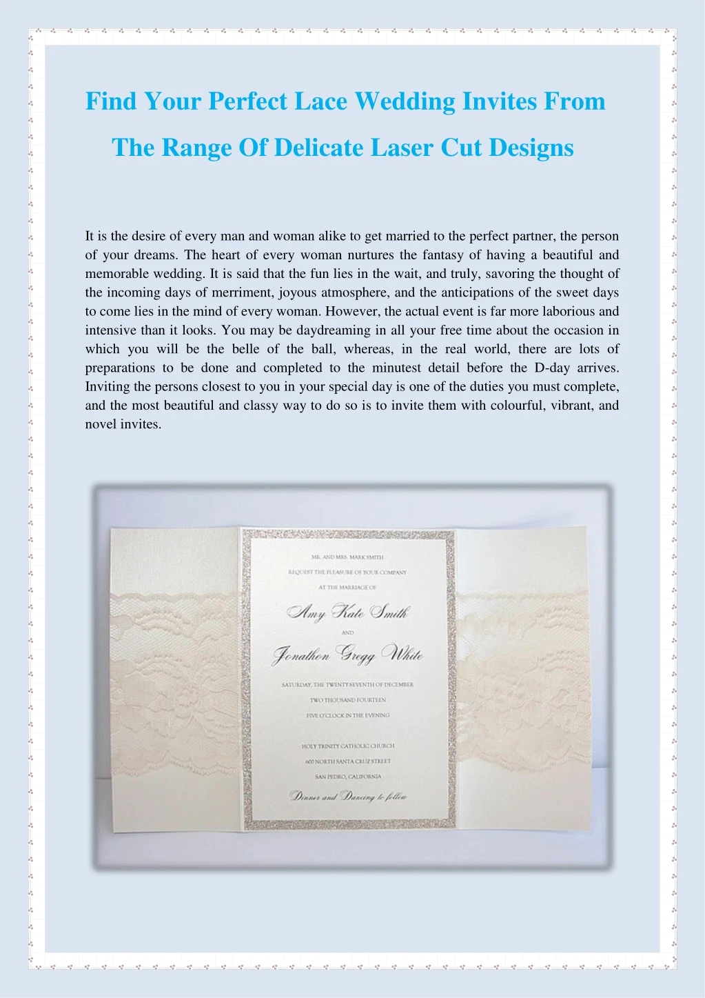 find your perfect lace wedding invites from