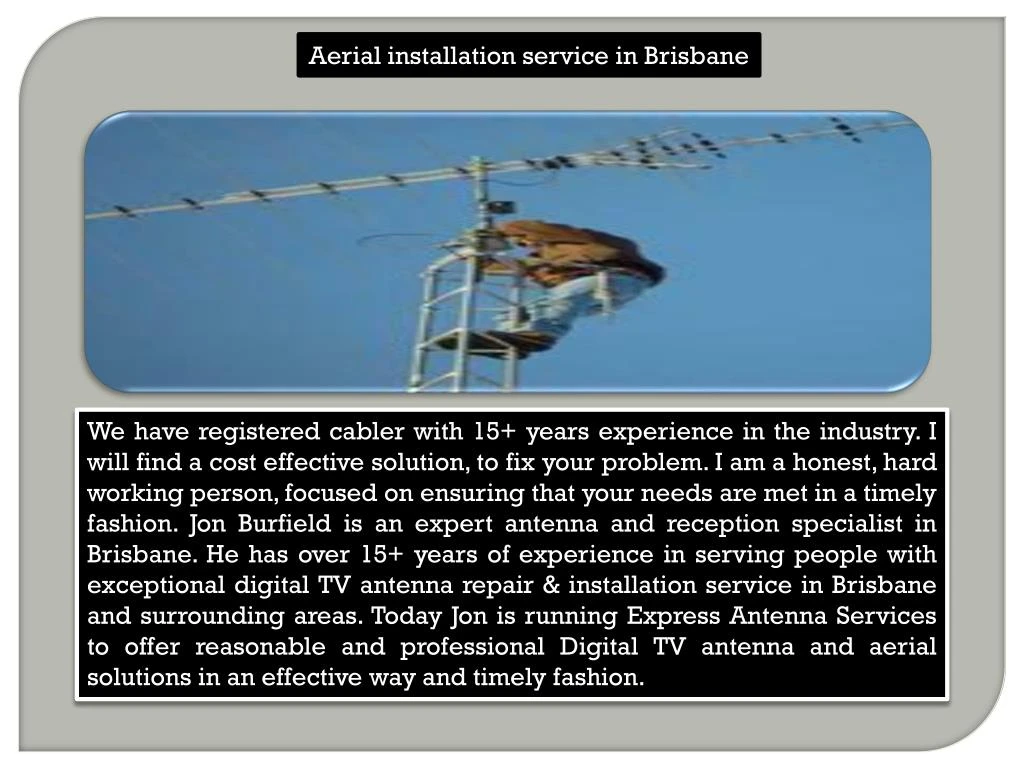 aerial installation service in brisbane