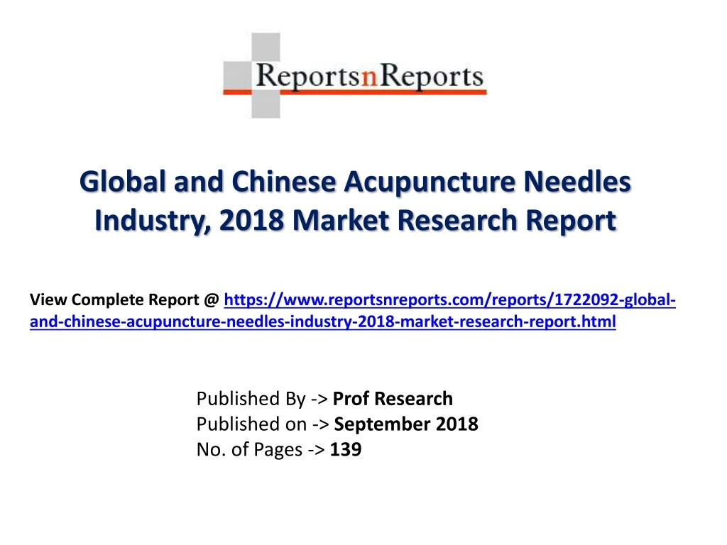 global and chinese acupuncture needles industry