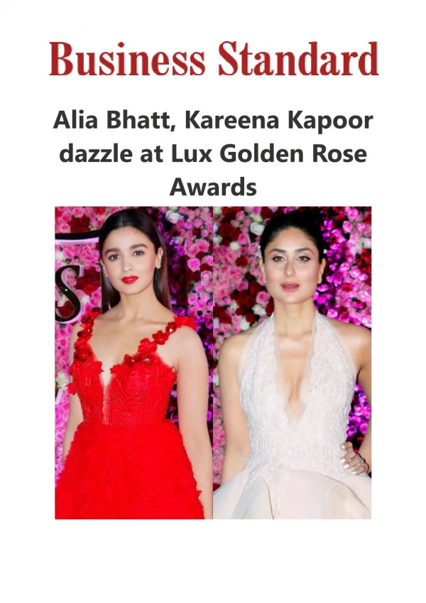 Alia Bhatt, Kareena Kapoor dazzle at Lux Golden Rose Awards