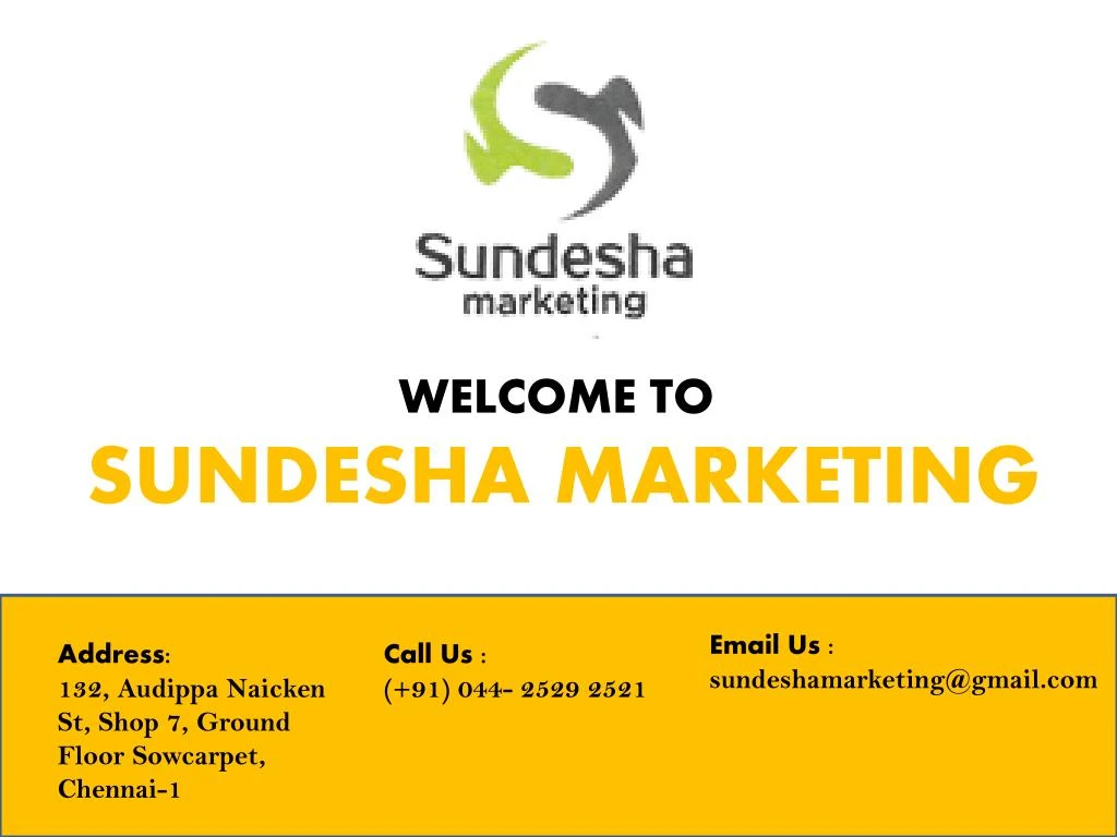 welcome to sundesha marketing