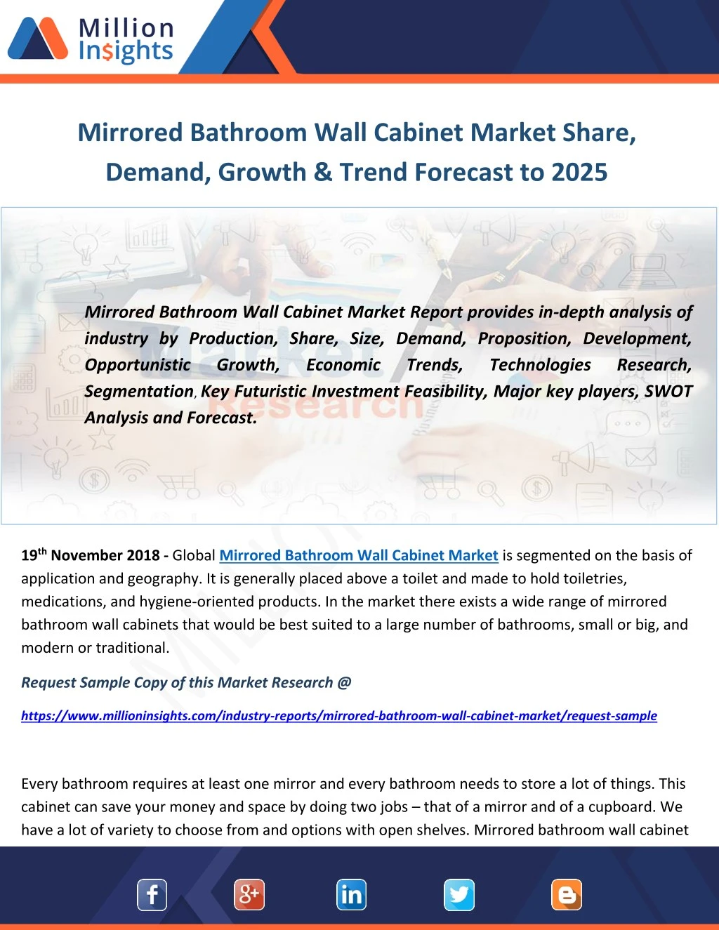 mirrored bathroom wall cabinet market share