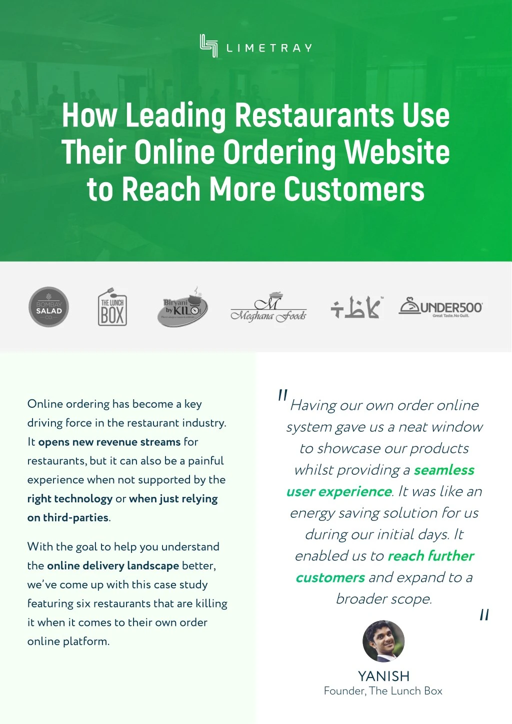 how leading restaurants use their online ordering