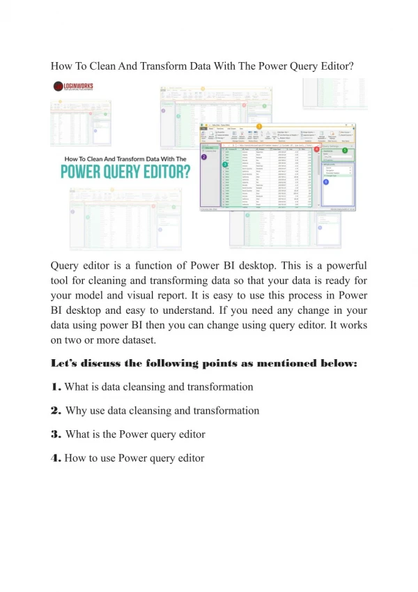 How To Clean And Transform Data With The Power Query Editor?