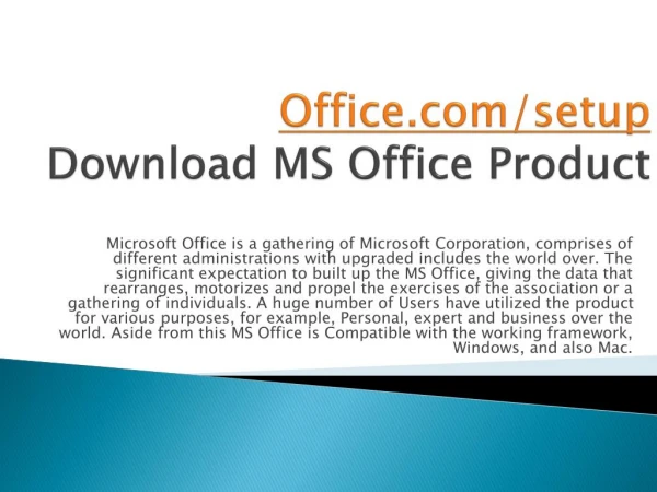 office com setup download ms office product