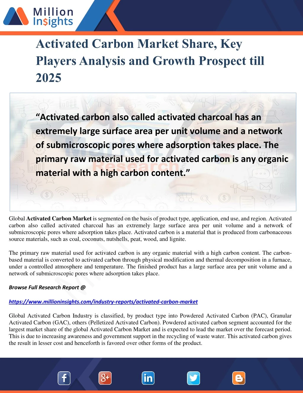 activated carbon market share key players