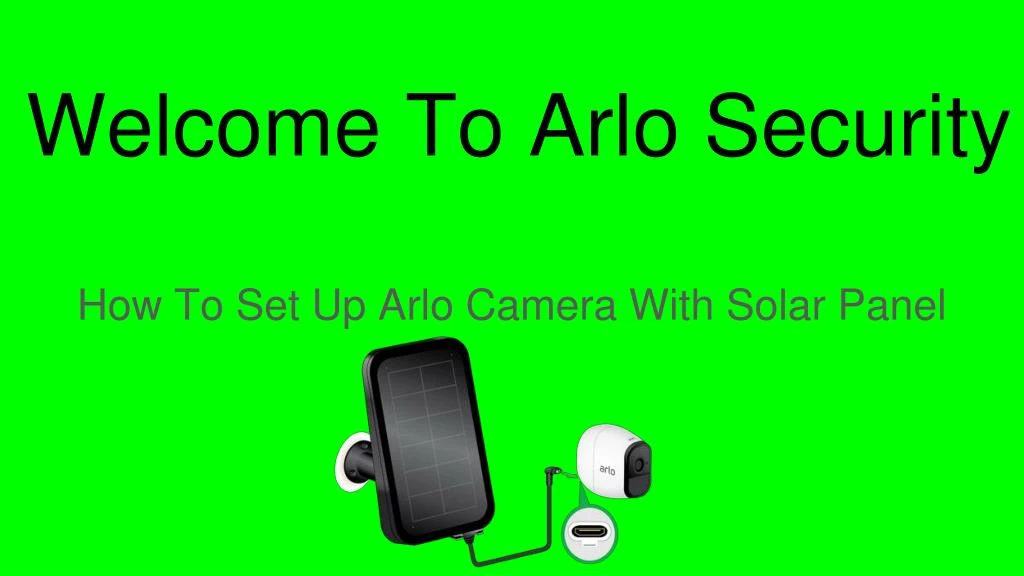 welcome to arlo security