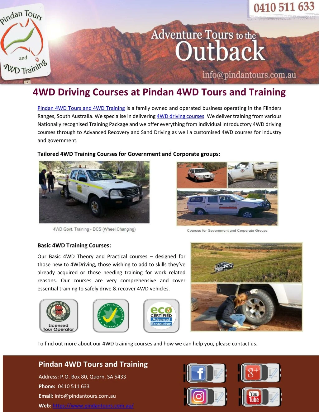 4wd driving courses at pindan 4wd tours