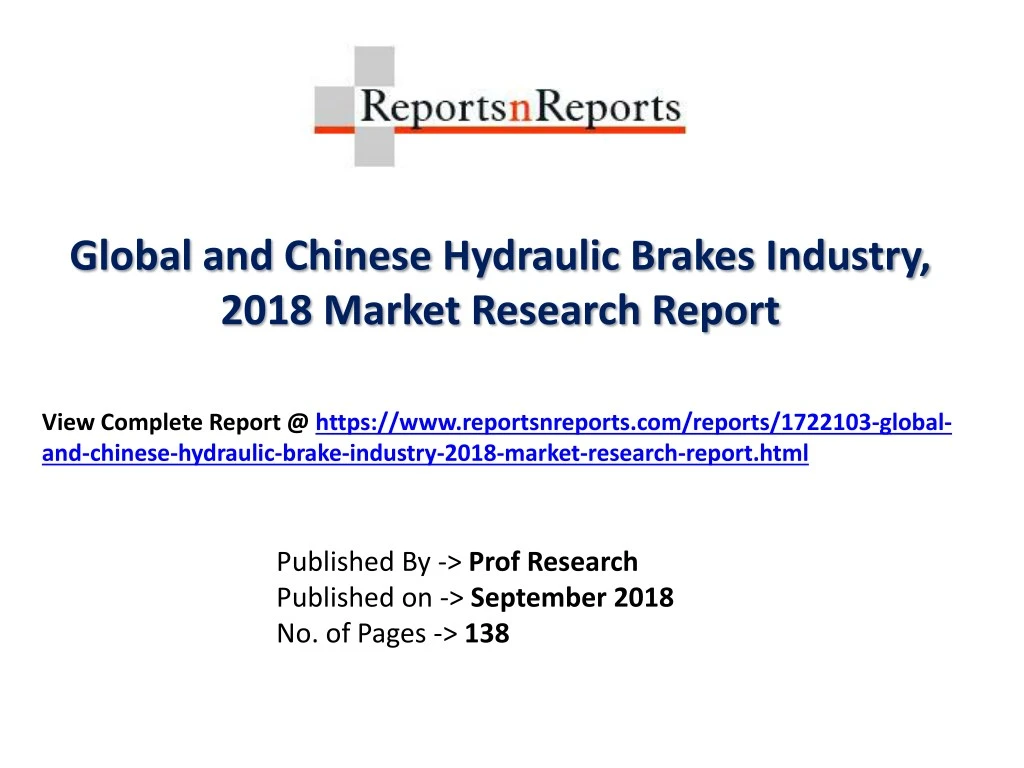 global and chinese hydraulic brakes industry 2018