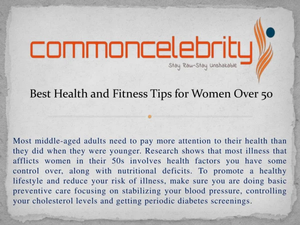 Best Health and Fitness Tips for Women Over 50