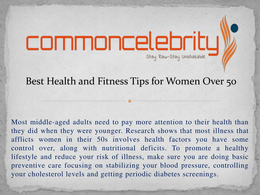 best health and fitness tips for women over 50