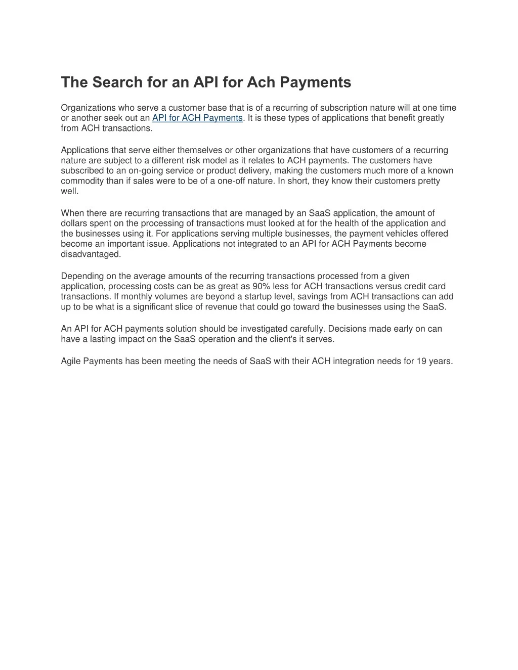 the search for an api for ach payments