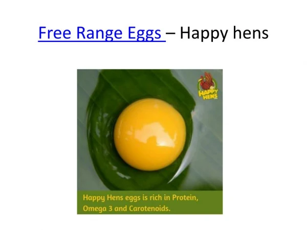Free range eggs - Happyhens