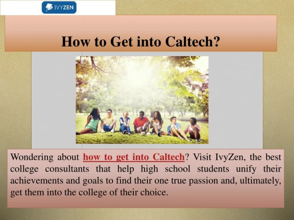 How to Get into Caltech?