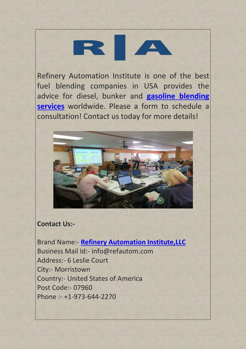 refinery automation institute is one of the best