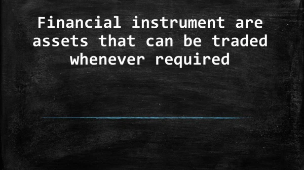 Financial instrument - Banks Instrument