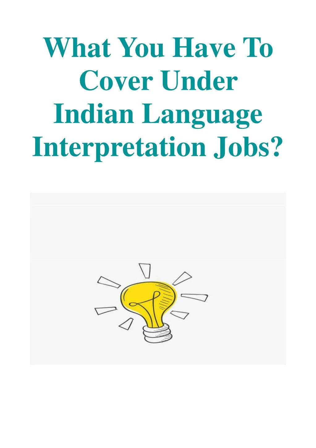 what you have to cover under indian language
