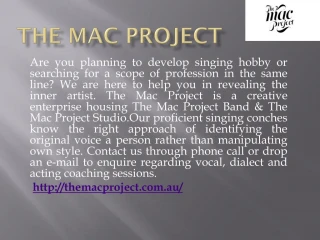 The Mac Project - slide 1