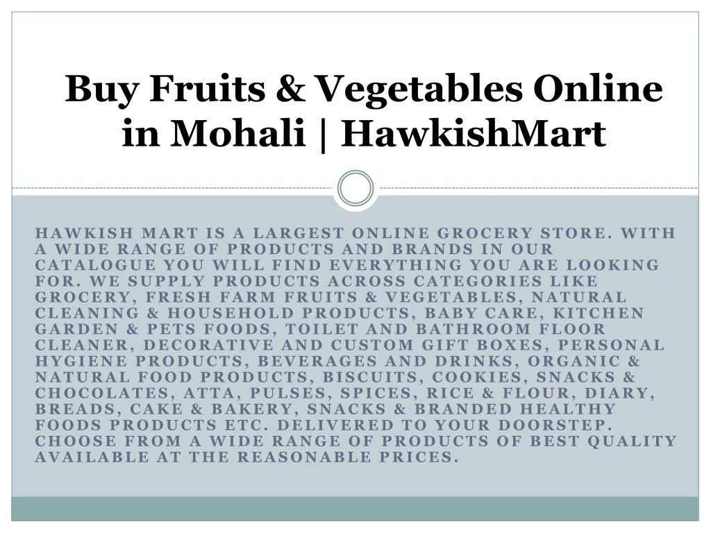 buy fruits vegetables online in mohali hawkishmart