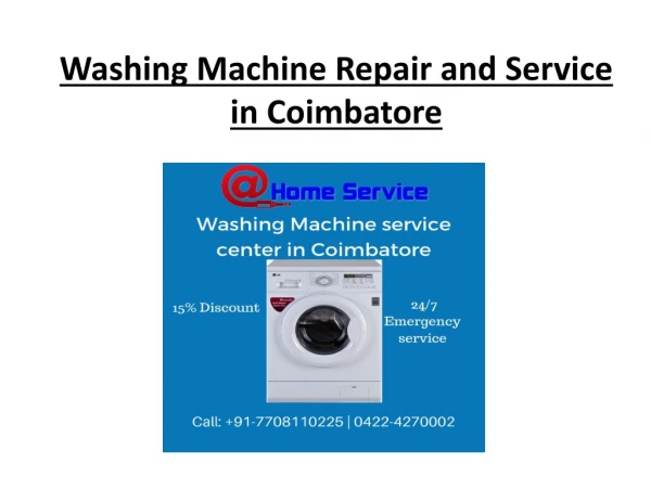 Washing machine Repair and service center in Coimbatore