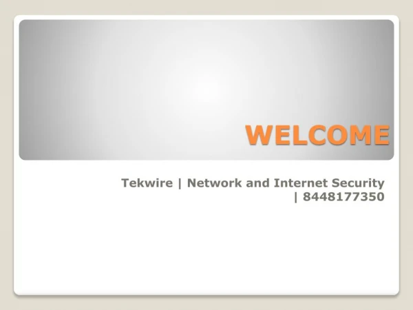 Network and Internet Security | 8448177350 | Tekwire