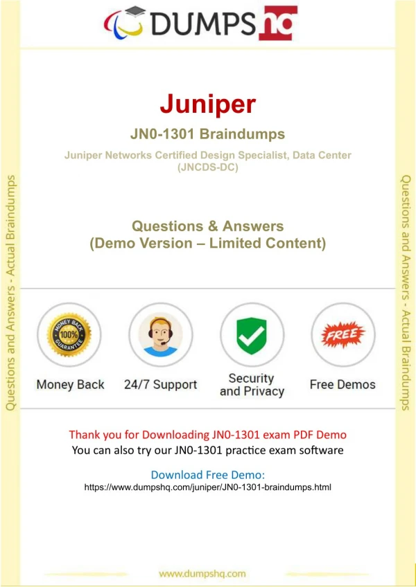 Up-To-Date JN0-1301 Juniper PDF Exam Demo