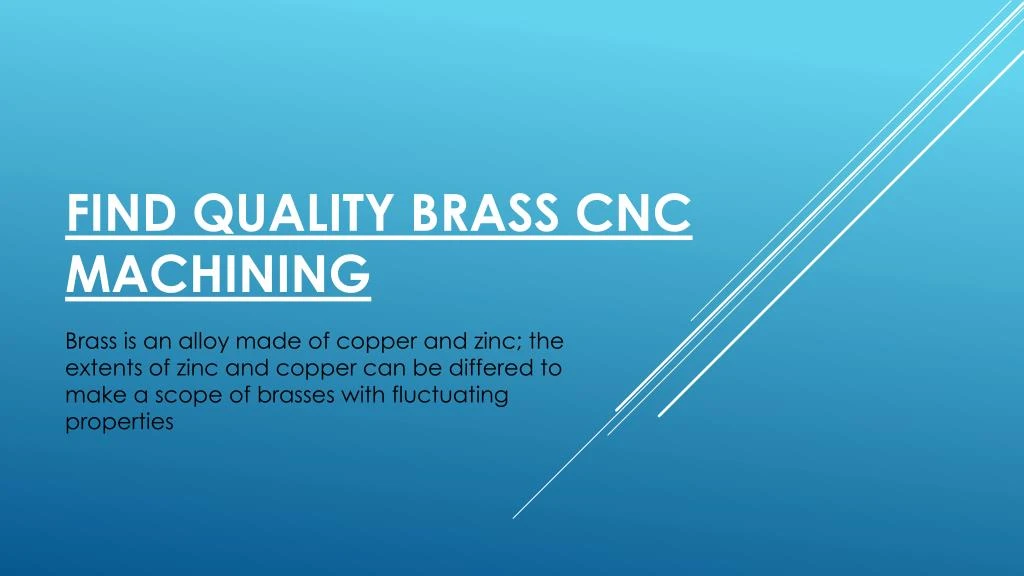 find quality brass cnc machining