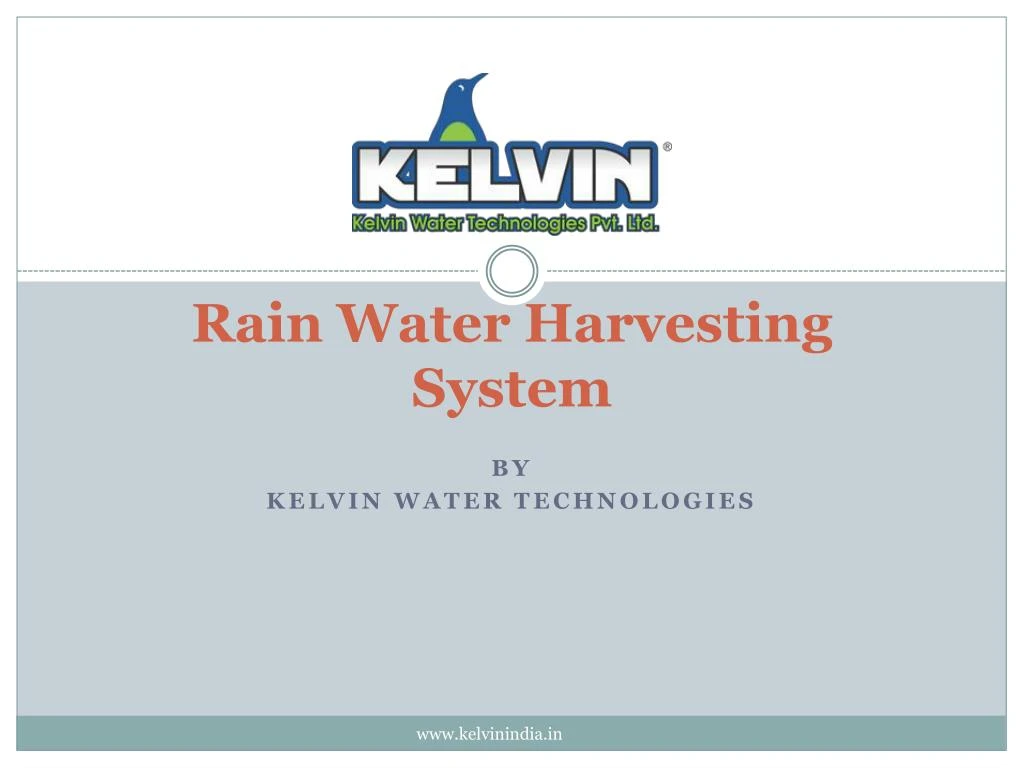 rain water harvesting system