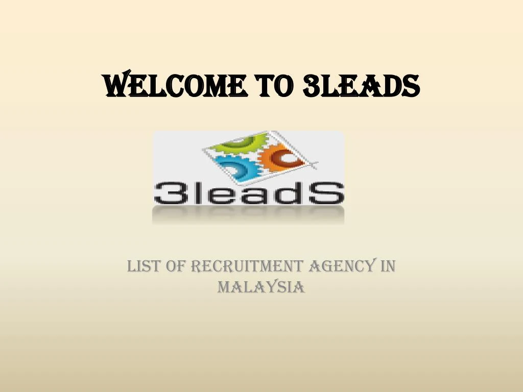 welcome to 3leads
