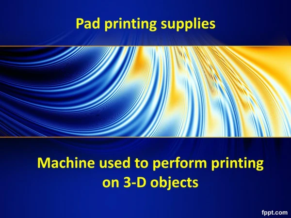 Machine used to perform printing on 2-D objects